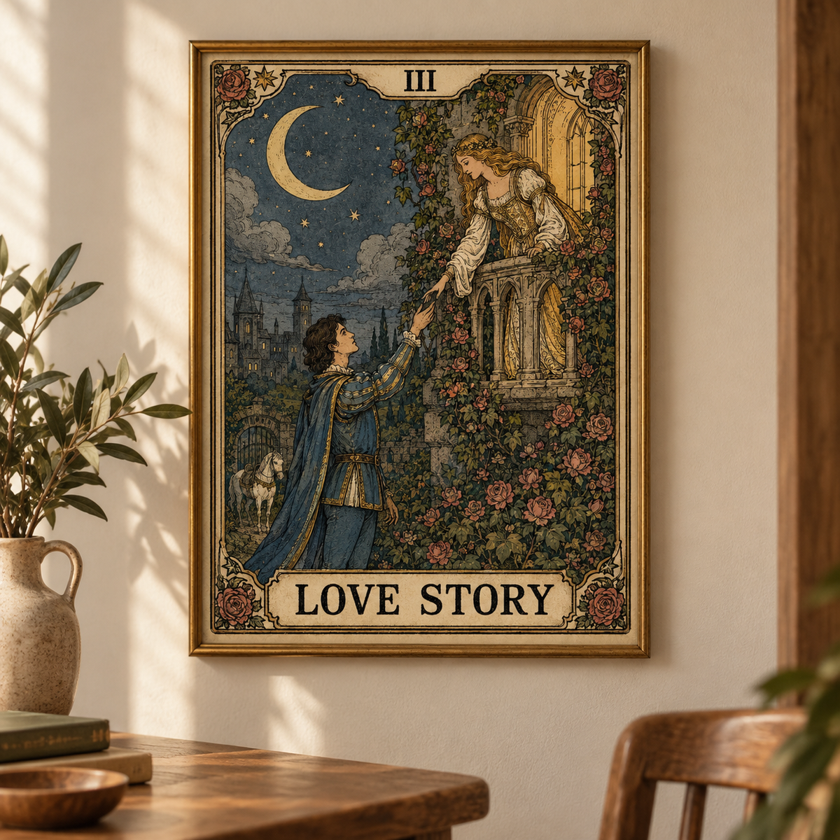 Love Story Vintage Art Print